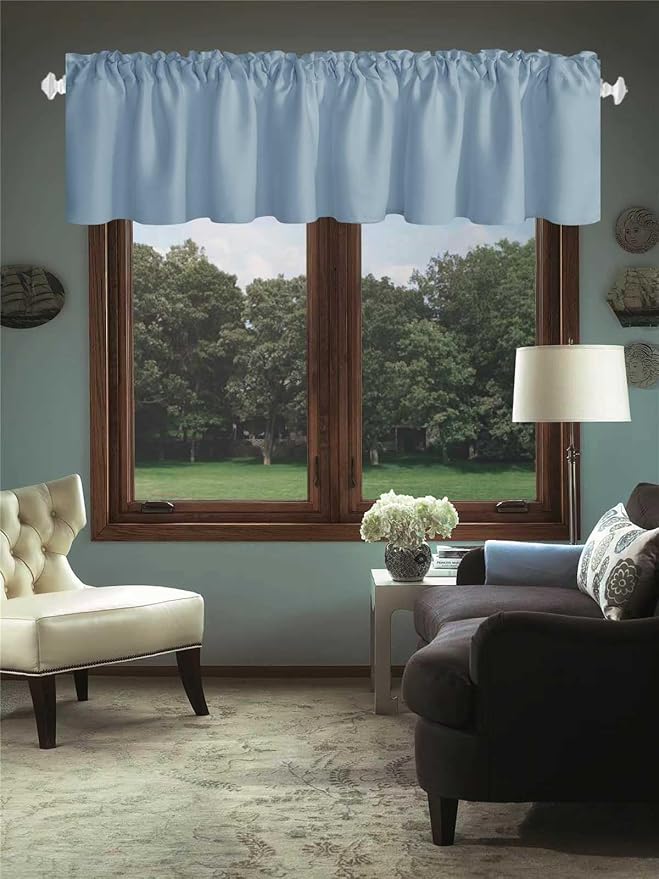 Extra Wide Valance for Window Toppers for Living Room Bedroom Kitchen Rod by HighQualityCurtains
