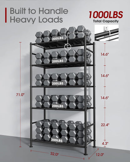 sakugi storage shelves - 5 tier shelf organizer, close-up detail