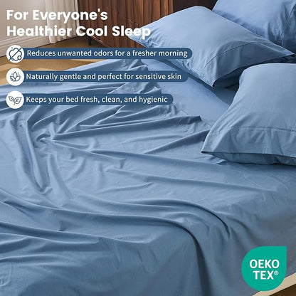 100% Linen Sheet Set King Size Extra Deep Pocket Fits 18-24 Inch Mattress - Image 5