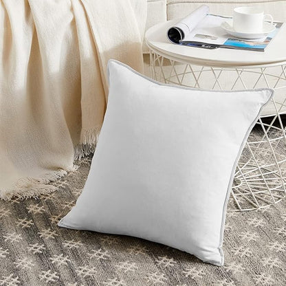 Fancy Homi 2 Packs Pure White Decorative Throw Pillow Covers 20x20 inch - Image 2