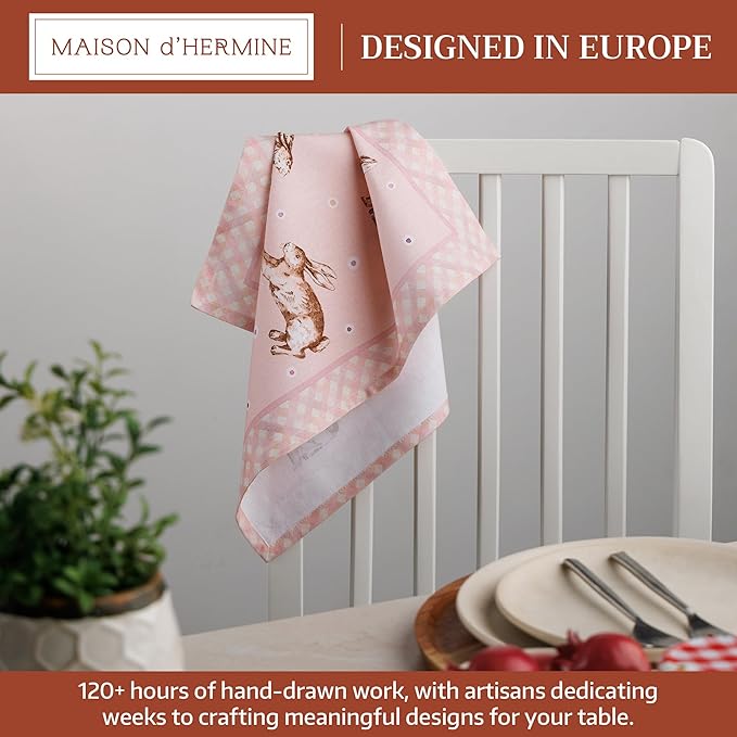 Maison d' Hermine Cloth Napkins Set of 4 100% Cotton Soft & Durable Everyday - Image 2