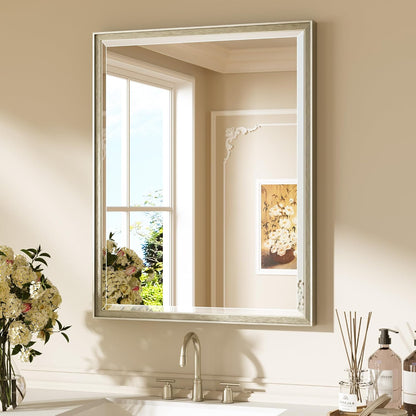 keonjinn brushed nickel bathroom mirrors for over sink, main product view