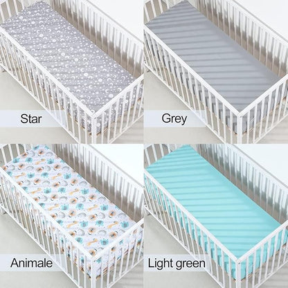 Bimocosy Crib Sheets 4 Pack, Baby Crib Sheets Fitted - Image 6