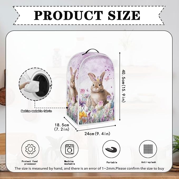 Easter Bunny Blender Covers for Kicthen, Tulip Coffee Machine Dust Cover - Image 5