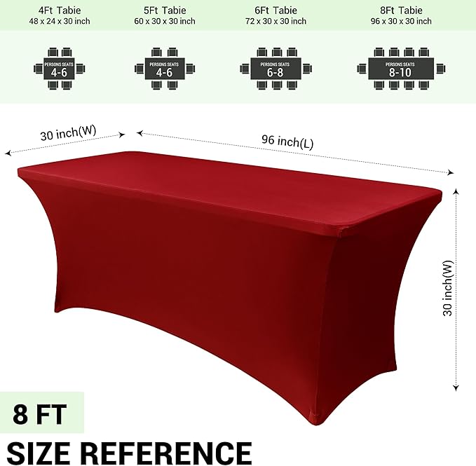 Obstal 8Ft Stretch Spandex Table Cover - Image 4