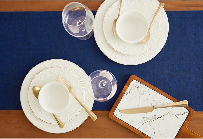 Solino Home Linen Royal Blue Table Runner 72 Inches Long - Image 3