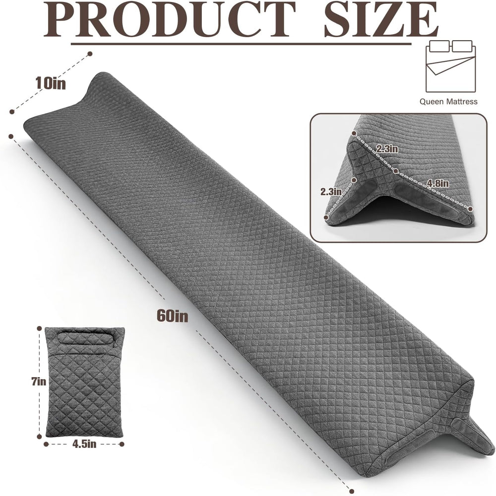 JZHLLA Triangle Bed Gap Filler Queen, Prevent Items from Falling
