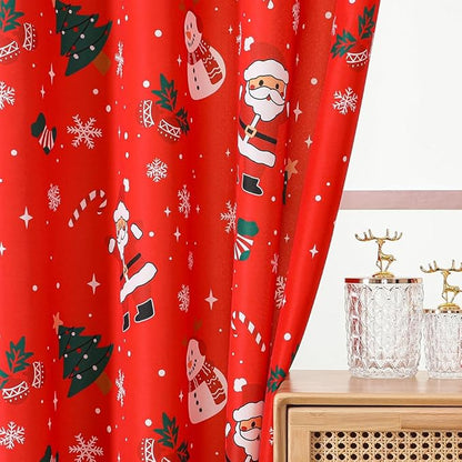 Christmas Valance 52x18 Inch, Light Filtering Rod Pocket Valances - Image 6