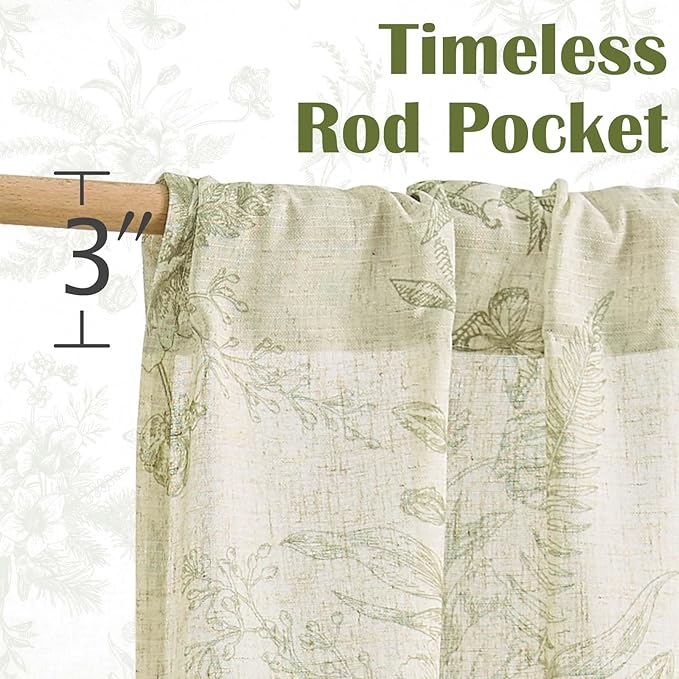 jinchan Half Window Curtains Small Drapes - Image 9