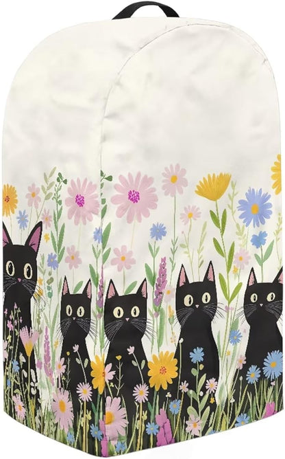 Flowers Black Cats Blender Cover Dust Cover Appliance Dust Cover - Image 3