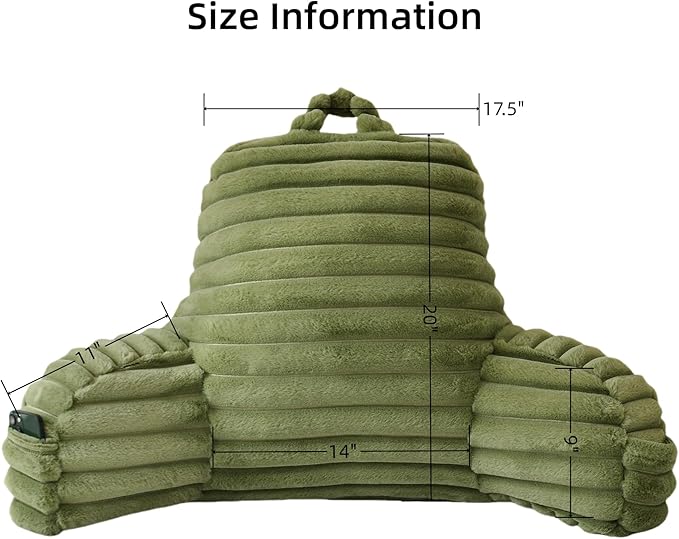 Yaoshuho Large Reading Pillow for Adults, Back Support Pillow for Sitting Up in - Image 2
