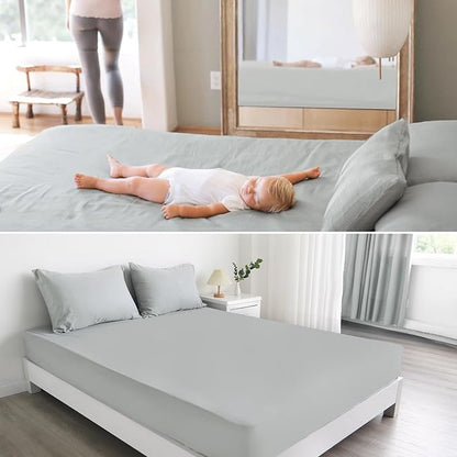 Twin Fitted Sheet Only, Super Soft & Cozy Twin Size Bed Sheets by Magik+%26+Kover