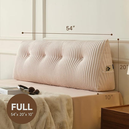 Z-hom Full Headboard Pillow, Triangular Wedge Reading Pillow - Image 3