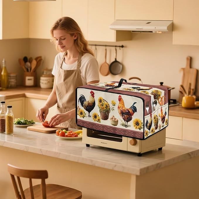 Air Fryer Toaster Oven Dust Cover Washable Convection Oven Cover Farmhouse - Image 3