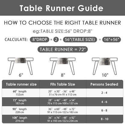 Emvency Farmhouse Table Runner, Abstract White and Brown Art Painting - Image 7