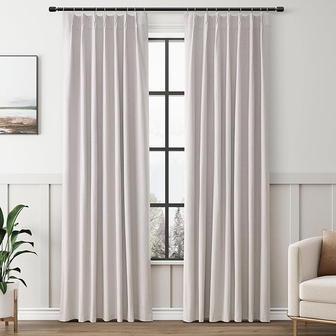 Champagne Blackout Curtains 84 Inch Long by Aersas