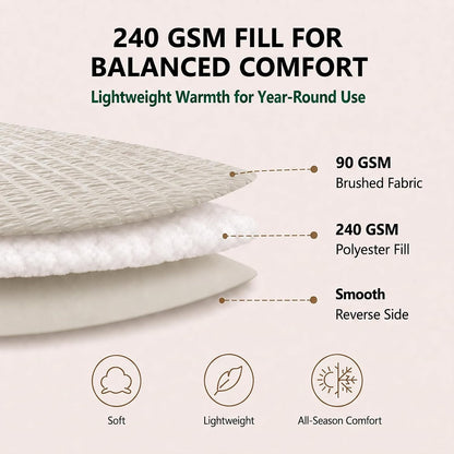himeet queen comforter set, 7-piece seersucker bed in, side view
