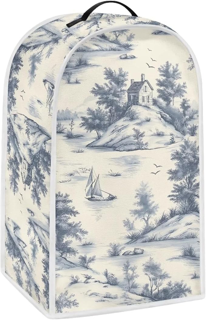 Talayituse Toile De Jouy House Print Blender Dust Cover, Fingerprint Protection - Image 2