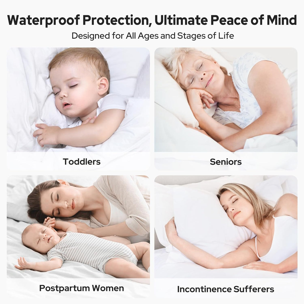 bedlore waterproof queen mattress protector, breathable mattress pad on a desk or shelf