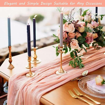 12 Pack 13Ft Cheesecloth Table Runner 35x157 Inch Boho Gauze Table Runner - Image 7