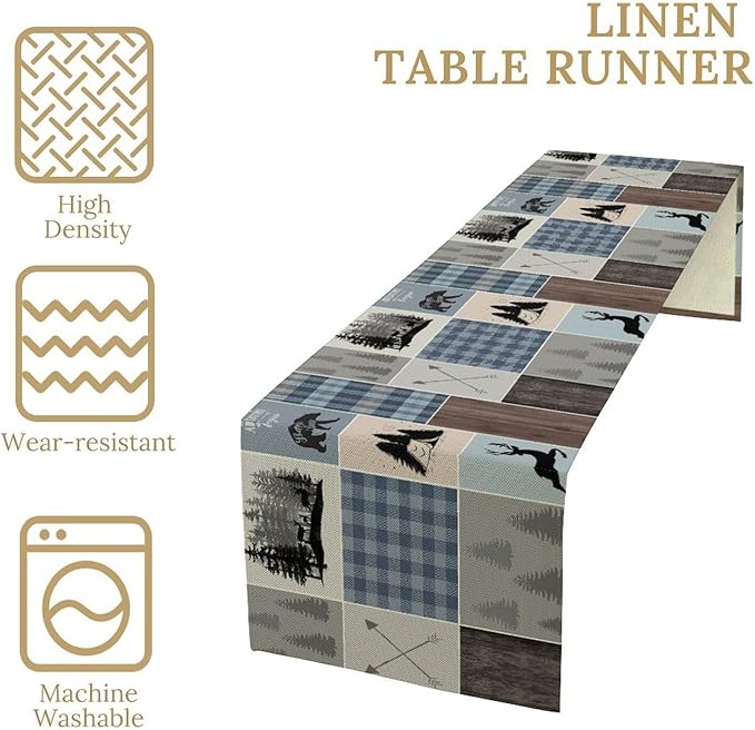 Rustic Bear Deer Table Runner - Image 6
