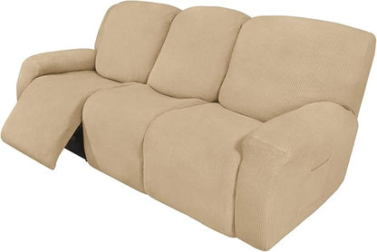 Easy-Going 8 Pieces Recliner Sofa Stretch Sofa Slipcover Sofa Cover Furniture by Easy-Going