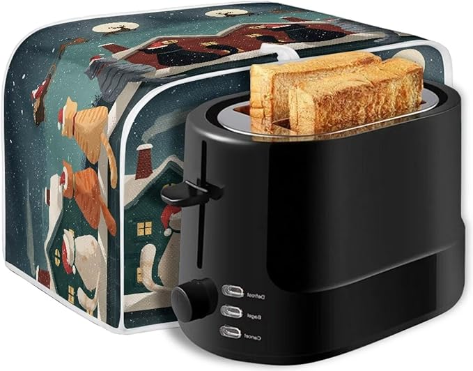 Christmas Cat Printed Toaster Oven Cover - Image 6