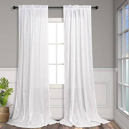 Pitalk 60 Inch Wide Curtains for Kids Bedroom Boys Girls 90 Inches Long Linen - Image 8