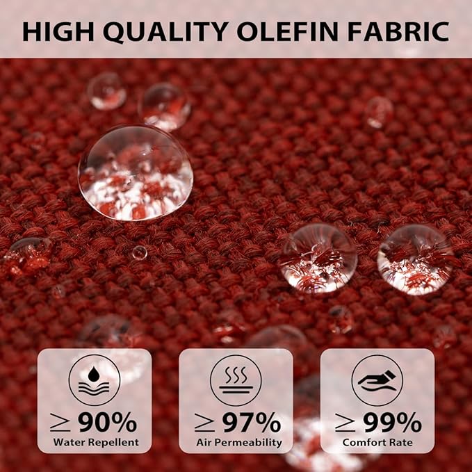 Sundale Outdoor Olefin Deep Seat Cushion, Patio Chair Cushion and Pillow - Image 2