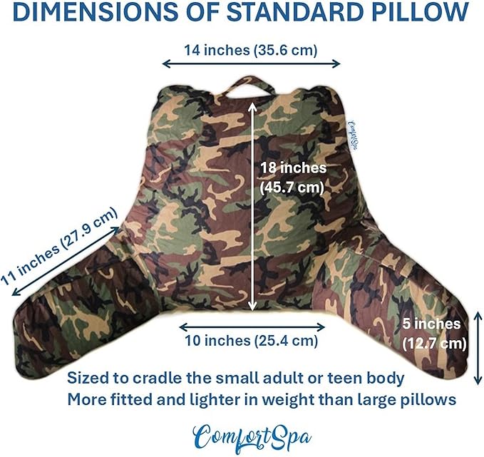 ComfortSpa Reading Pillow for Kids Teens Adult, Back Rest Pillow - Image 4