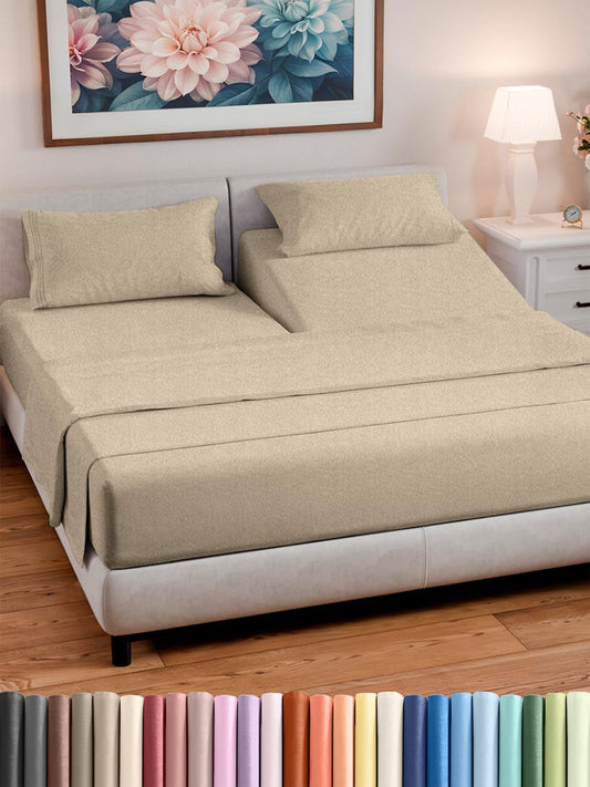 Split Head King Sheet Set – 4 Piece Flex Split Top King Sheets