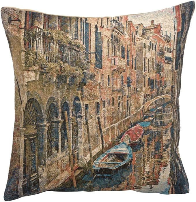Charlotte Home Furnishings Decorative Throw Pillow Cover 18x18 – European Woven by CCharlotteHomeFurnishings
