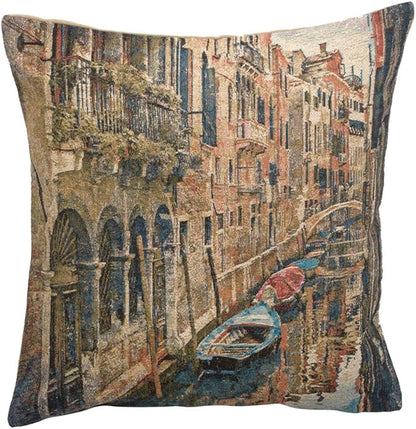 Charlotte Home Furnishings Decorative Throw Pillow Cover 18x18 – European Woven by CCharlotteHomeFurnishings