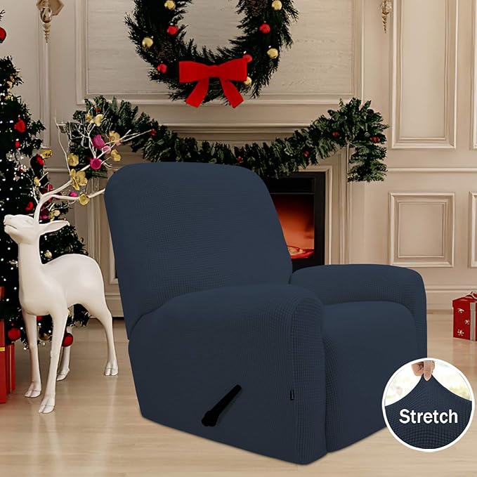 Easy-Going Recliner Stretch Sofa Slipcover Sofa Cover 4-Pieces Furniture - Image 2