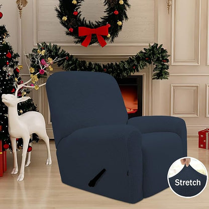 Easy-Going Recliner Stretch Sofa Slipcover Sofa Cover 4-Pieces Furniture - Image 2