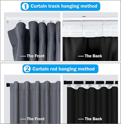 Room Divider Curtains Total Blackout Privacy Curtain Panel Room Thermal - Image 2