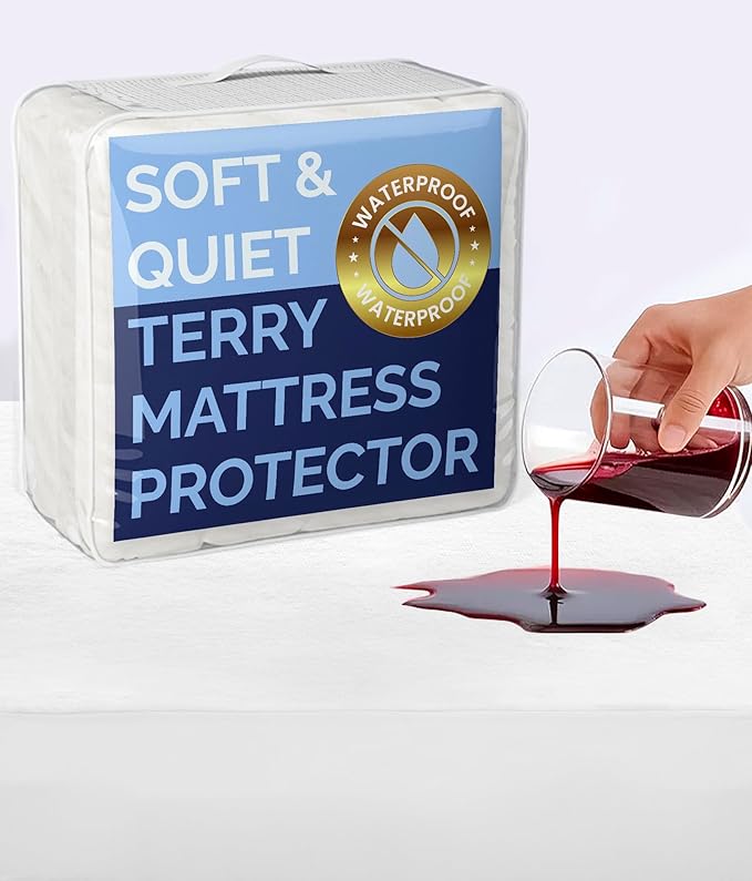 100% Waterproof Mattress Protector Or Your Money Back Full Size-Premium Fitted by CGKUnlimited