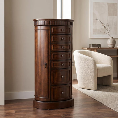hives and honey bailey oval standing jewelry armoire, side view