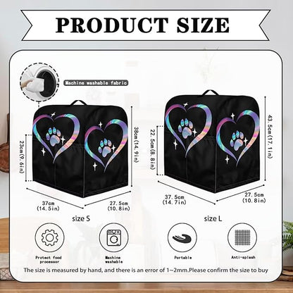 Dog Paw Heart Print Mixer Cover Stand Mixer Dust Proof Covers - Image 6