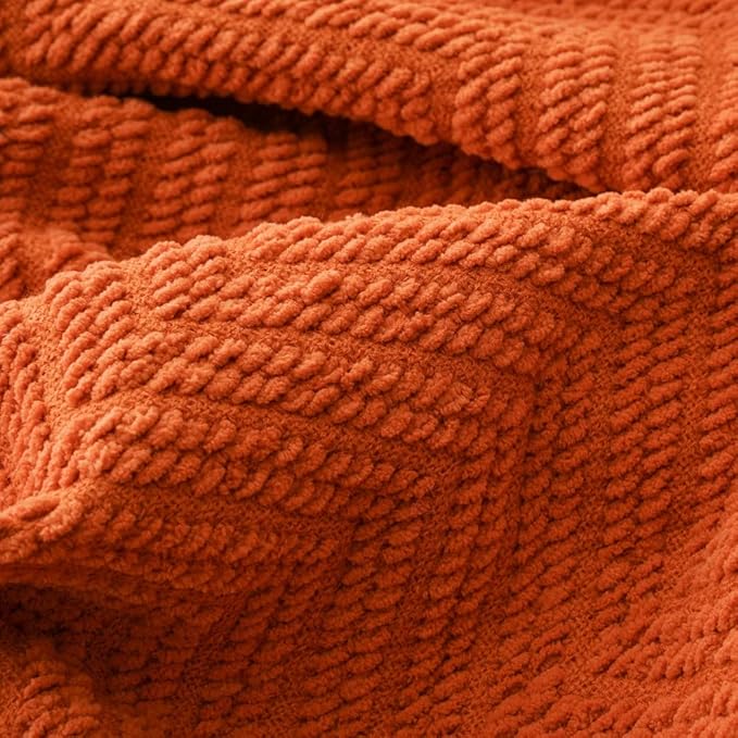 BATTILO HOME Burnt Orange Throw Blanket - Image 9