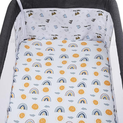 Pack n Play Sheet Stretchy Fitted Portable Mini Crib Sheets Set 3 Pack - Image 4