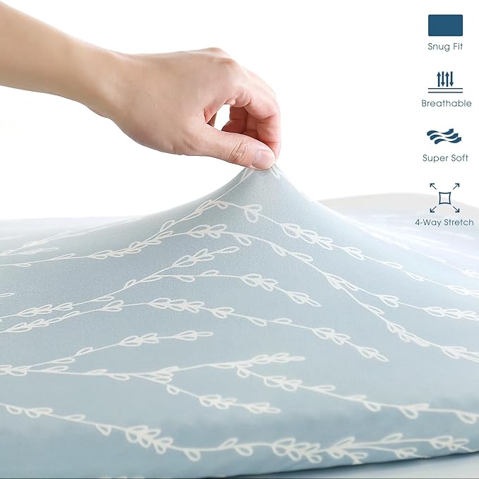 GRSSDER Stretchy Ultra Soft Fitted Bassinet Sheets 3 Pack, Universal Fit - Image 6