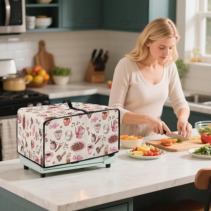 Toaster Oven Dust Cover Dustproof Stylish Convection Microwave Ovens Cover - Image 7