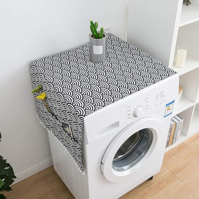 AKOAK 1 Pack 55 x 130cm /22 "x 51" Geometric Washing Machine Refrigerator Dust - Image 4