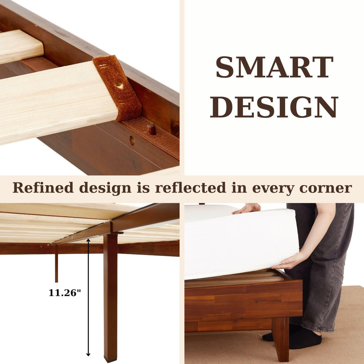 bme caden king size bed frame and adjustable on a desk or shelf