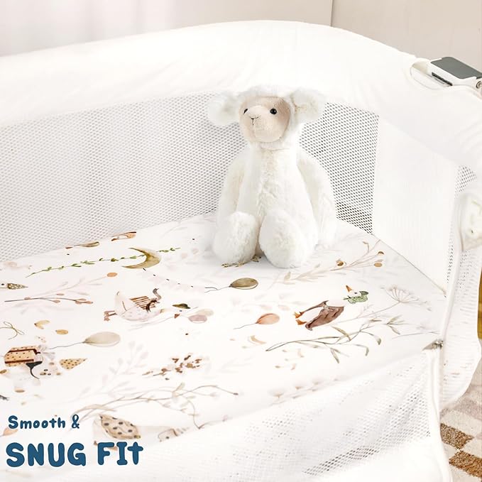 GRSSDER Stretchy Ultra Soft Fitted Bassinet Sheets 3 Pack, Universal Fitted - Image 4
