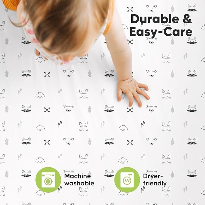 2-Pack Mini Crib Sheets Fitted - Image 7