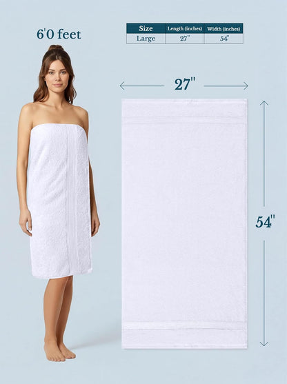 utopia towels 4 pack premium bath towels, 27x54, close-up detail