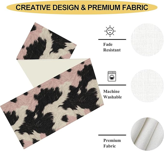 Western Cow Print Table Runner - Image 5