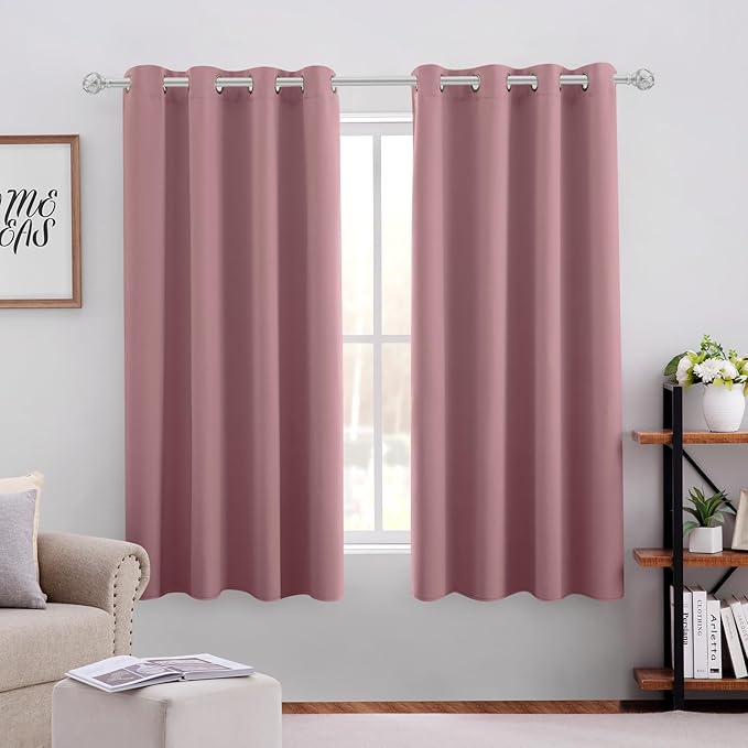 HOMEIDEAS Mauve Blackout Curtains by HOMEIDEAS
